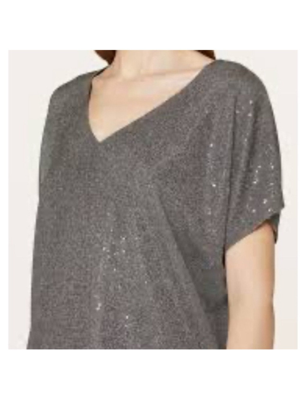 An’ge Paris OS Chic Black LANDREW with gold Sparkle Women's knit Blouse, Europea